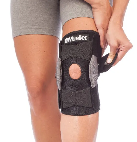 Adjustable Hinged Knee Brace, Black, One Size