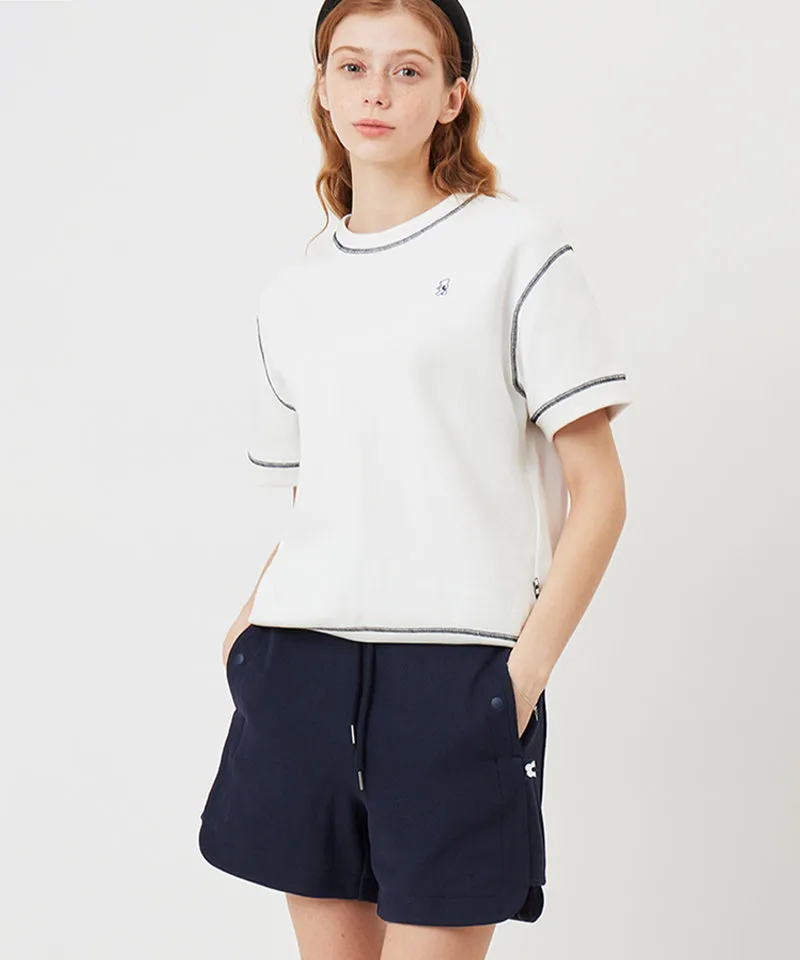 AVEN Banded Slit Sweat Pants - Navy