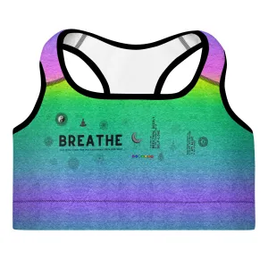 Breathe Inhale Exhale | Colorful | Padded Sports Bra