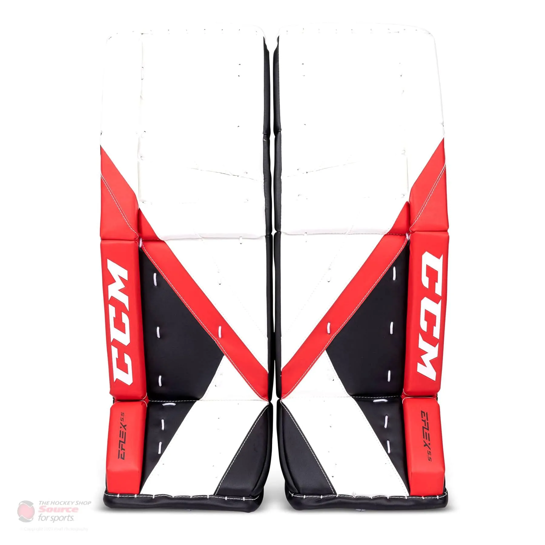 CCM Extreme Flex E5.5 Junior Goalie Leg Pads - Source Exclusive