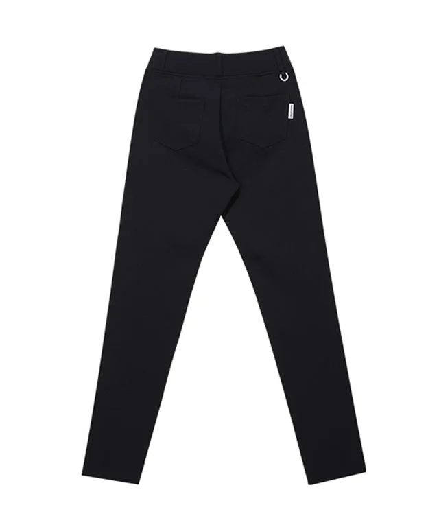 CHUCUCHU Women's Line Point Banding Pants - Black
