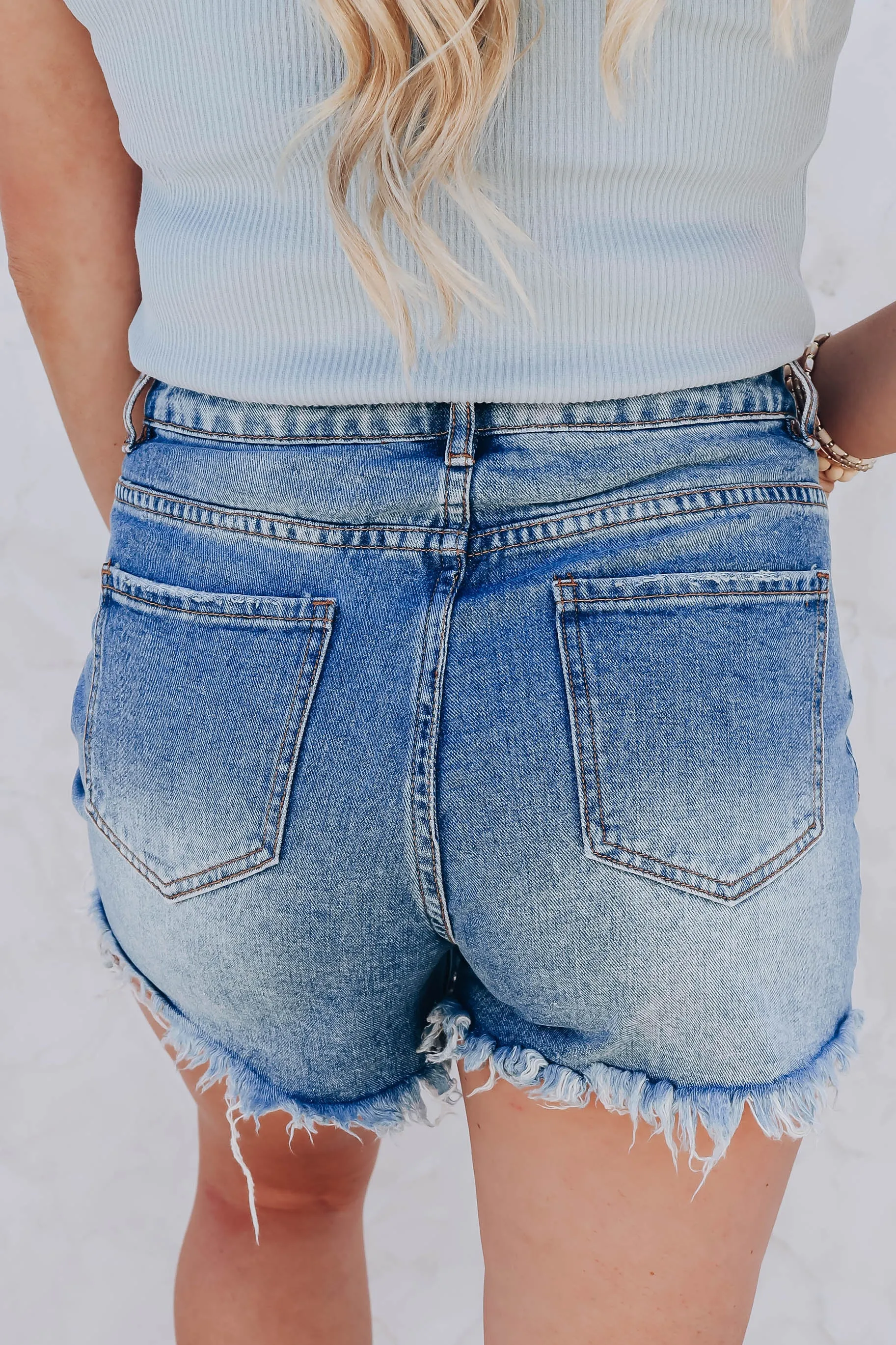 Eason High Waist Denim Shorts