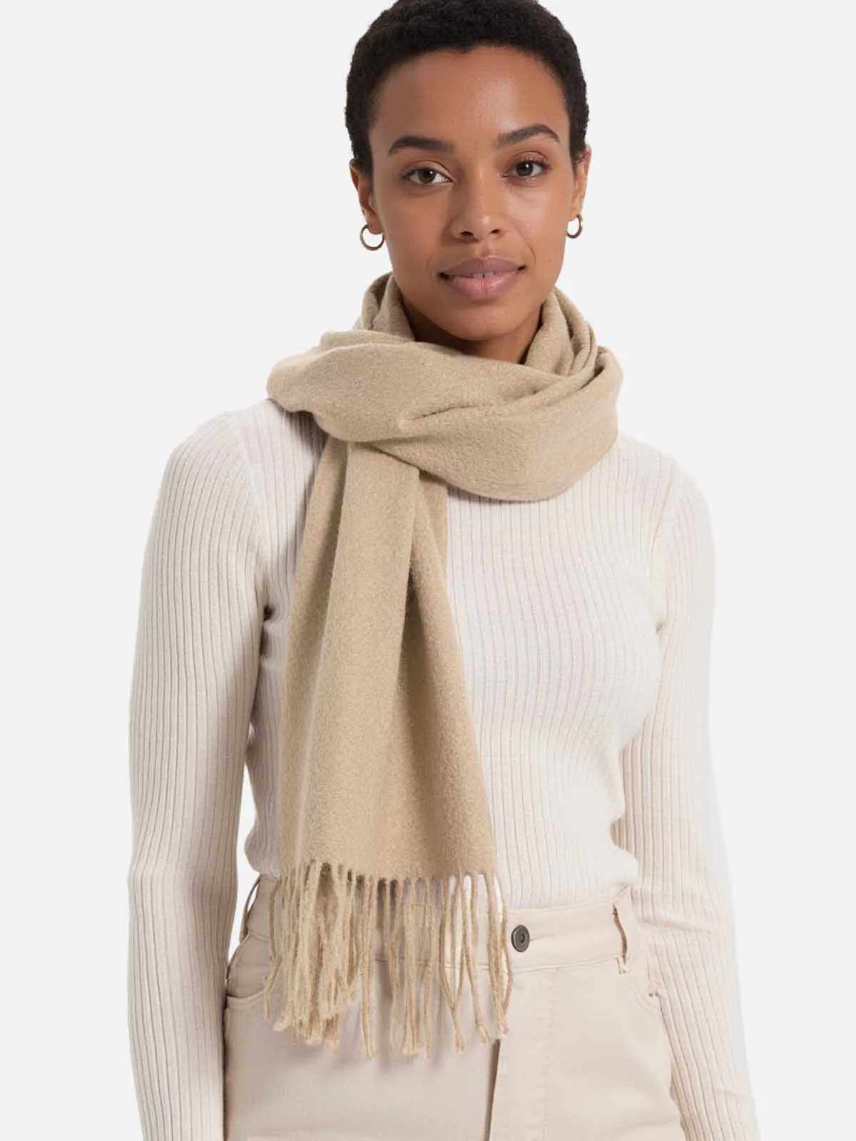 Ecru Cashmere Scarf