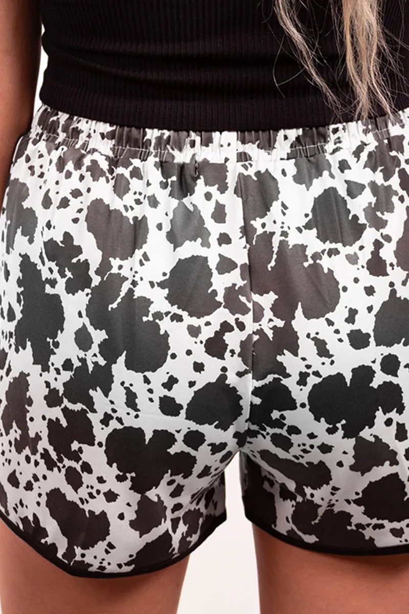 Fashion Print Patchwork Straight Mid Waist Straight Full Print Bottoms(5 colors)