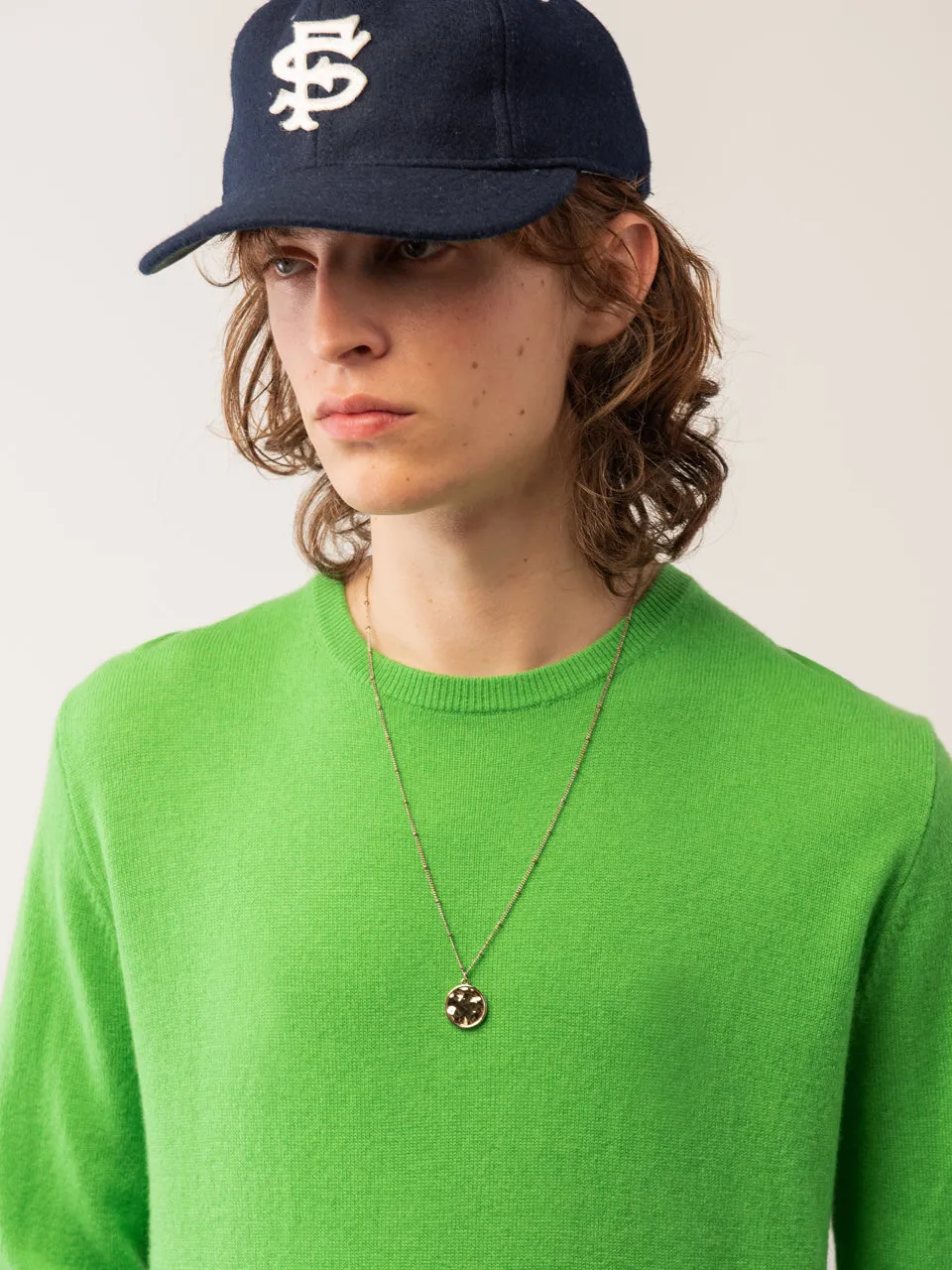 Men Crew Neck Sweater_Green