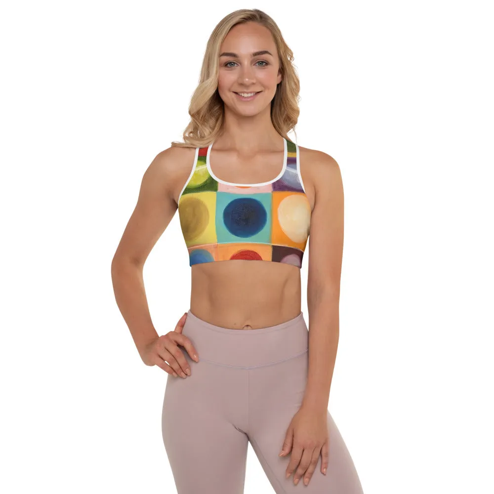 Padded Sports Bra "Circles"