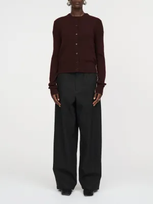 Petite Cardigan in Black Cherry