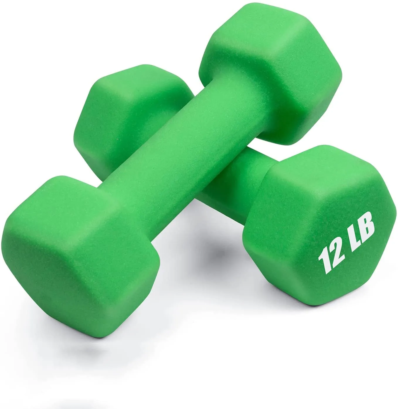 Portzon 8 Colors Options Compatible with Set of 2 Rubber Dumbbell,Anti-Slip, Anti-roll, Hex Shape