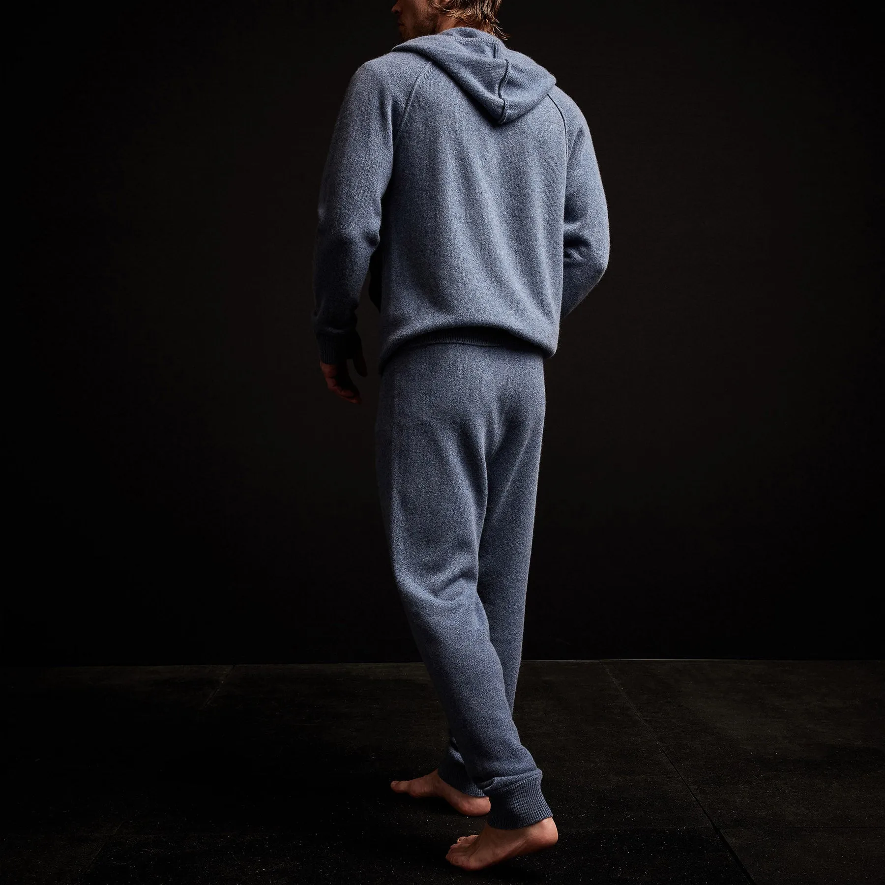 Recycled Cashmere Track Pant - Denim