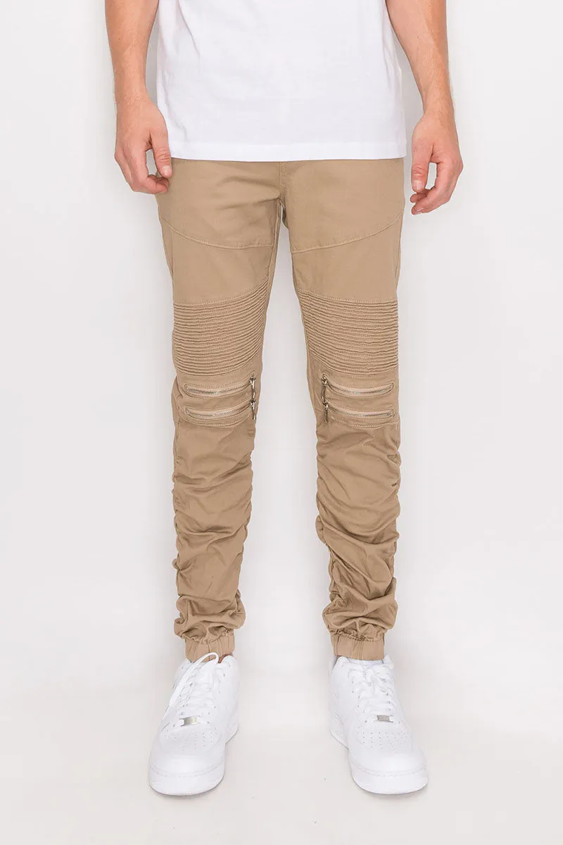 Twill Stacked Jogger Pants