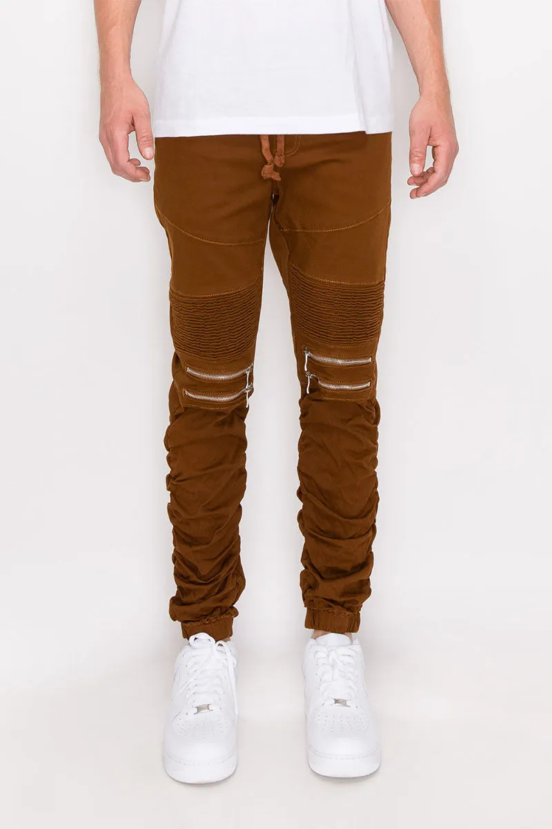 Twill Stacked Jogger Pants