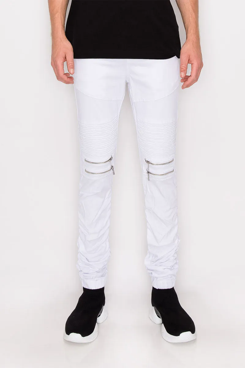 Twill Stacked Jogger Pants