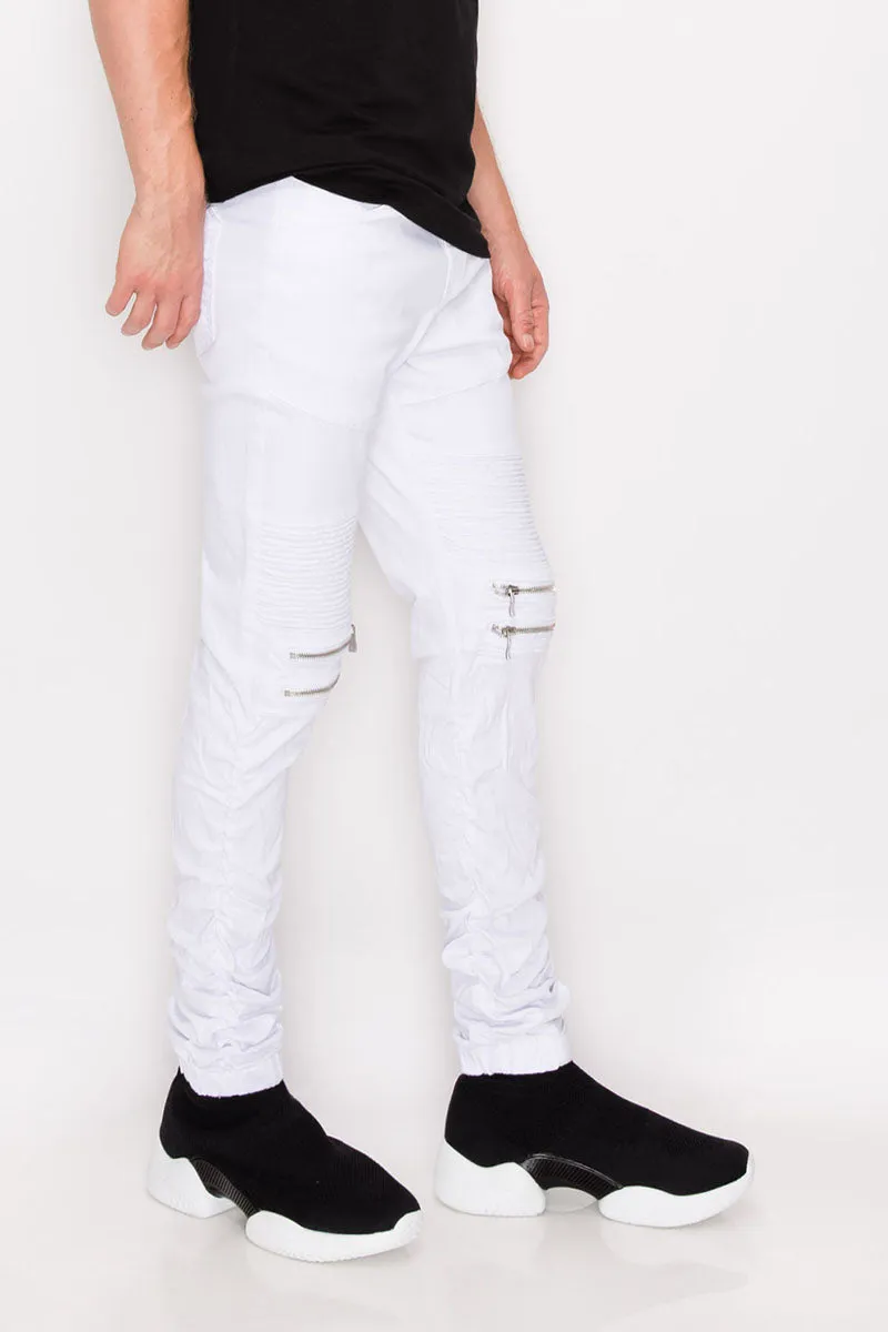 Twill Stacked Jogger Pants