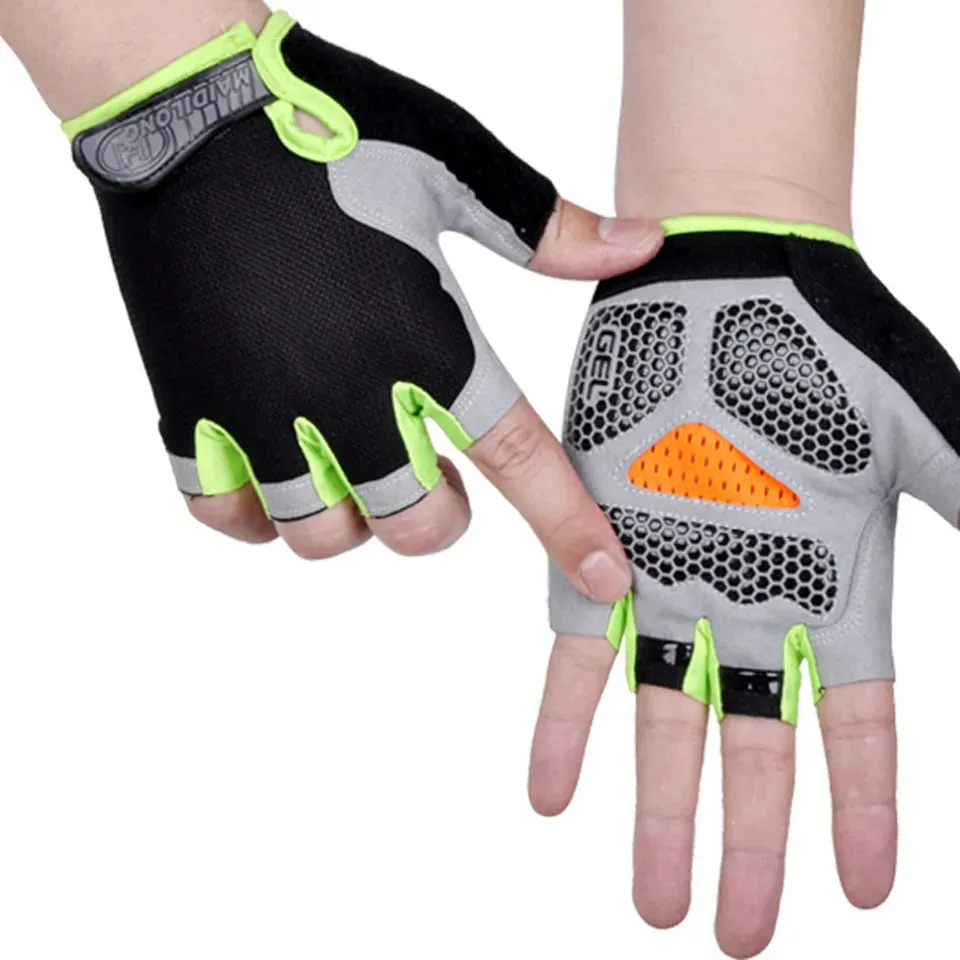 Unisex Cycling Gloves Anti-slip Anti-sweat Men Women Half Finger Gloves Breathable Anti-shock Sports Gloves Bike Bicycle Gloves