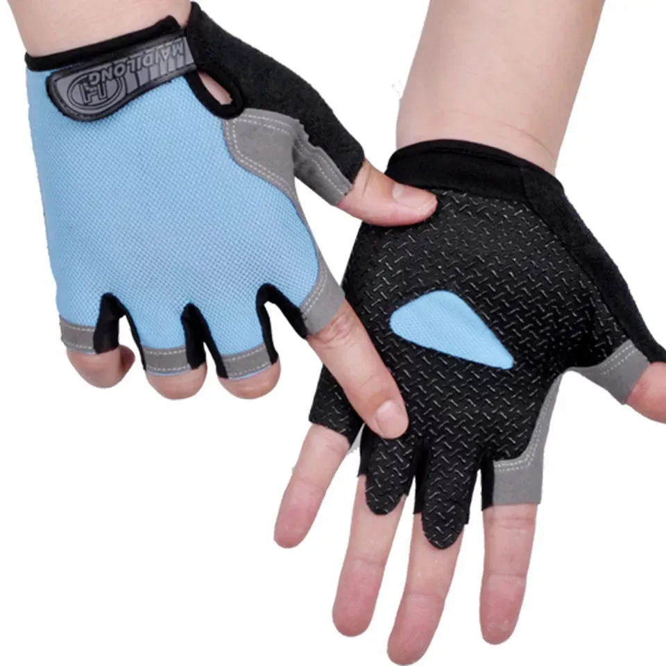 Unisex Cycling Gloves Anti-slip Anti-sweat Men Women Half Finger Gloves Breathable Anti-shock Sports Gloves Bike Bicycle Gloves