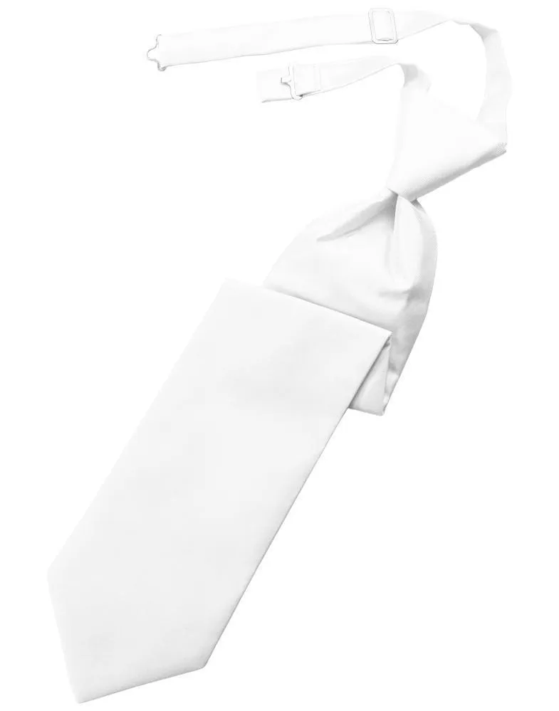 White Solid Twill Windsor Tie