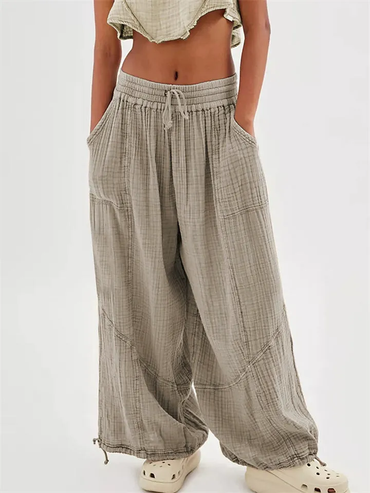 Women's Summer Yoga Sports Oversized Lantern Pants